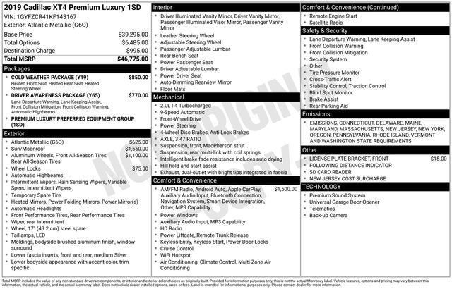 2019 Cadillac XT4 FWD Premium Luxury