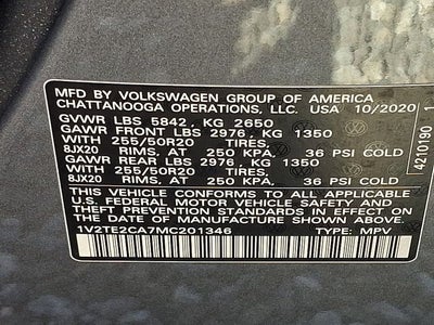 2021 Volkswagen Atlas Cross Sport 3.6L V6 SEL Premium