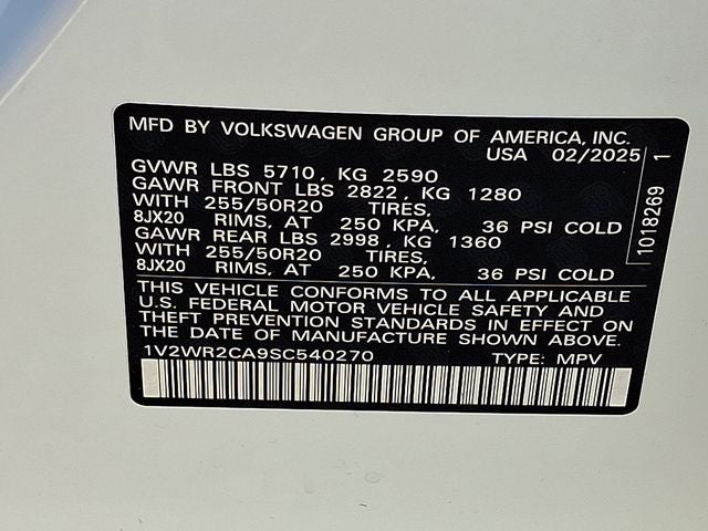 2025 Volkswagen Atlas 2.0T SE w/Technology