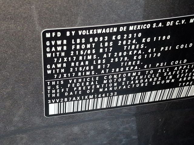 2019 Volkswagen Tiguan 2.0T SE 4Motion