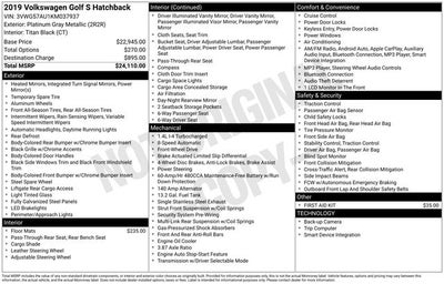 2019 Volkswagen Golf S