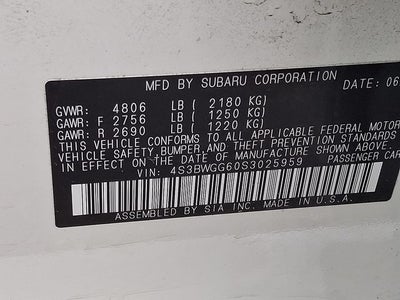 2025 Subaru Legacy Sport