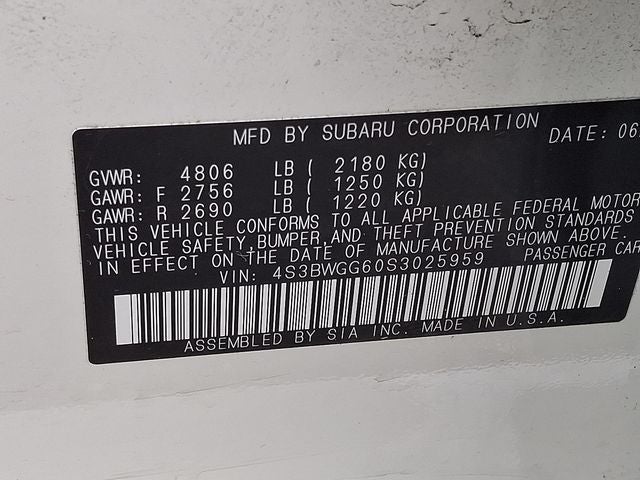 2025 Subaru Legacy Sport