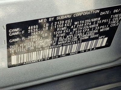 2017 Subaru Outback 2.5i Limited