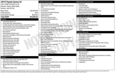 2015 Toyota Camry LE