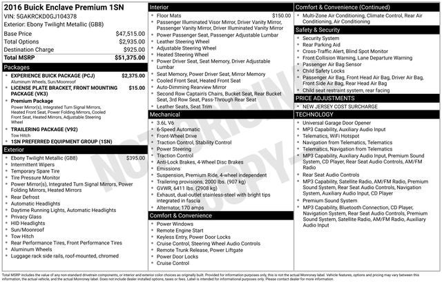 2016 Buick Enclave Premium Group