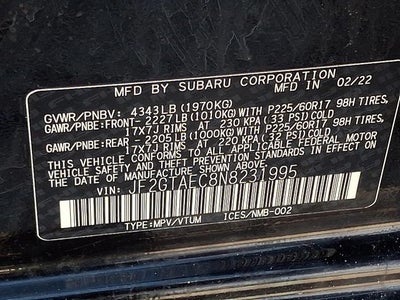 2022 Subaru Crosstrek Premium