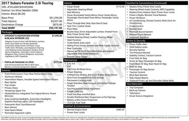 2017 Subaru Forester 2.5i Touring