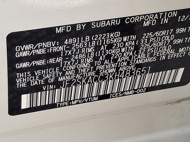 2019 Subaru Forester Base