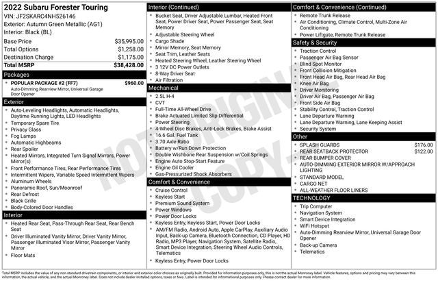 2022 Subaru Forester Touring