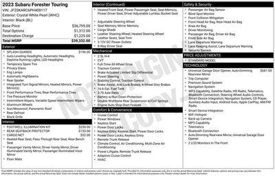 2023 Subaru Forester Touring