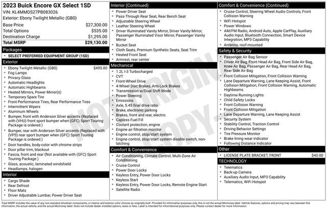 2023 Buick Encore GX Select