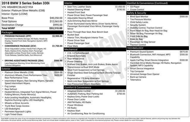 2018 BMW 3 Series 330i