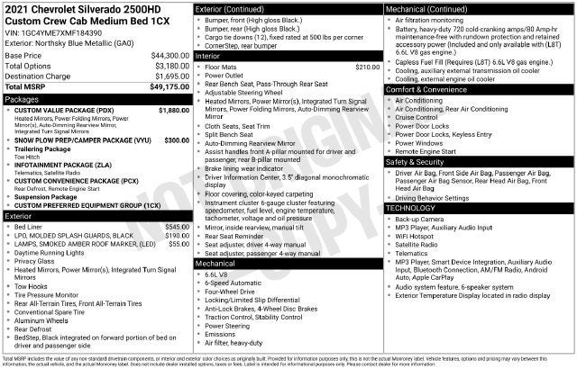 2021 Chevrolet Silverado 2500 HD Custom