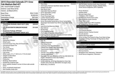 2015 Chevrolet Colorado 4WD Z71