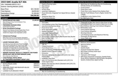 2023 GMC Acadia SLT