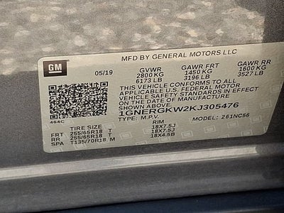 2019 Chevrolet Traverse LT Cloth