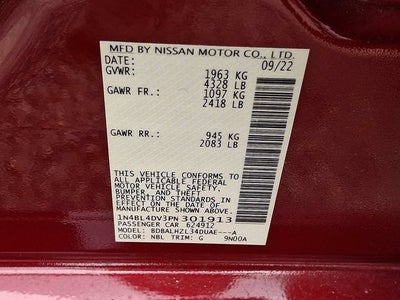 2023 Nissan Altima SV FWD