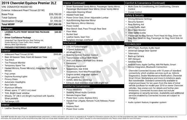 2019 Chevrolet Equinox Premier