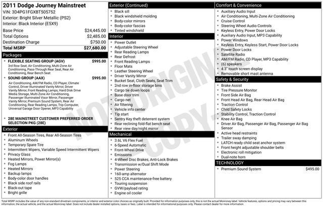 2011 Dodge Journey Mainstreet
